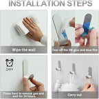 Self Adhesive Towel Hooks, 304 Stainless Steel Heavy Duty Shower Hook - Image 6