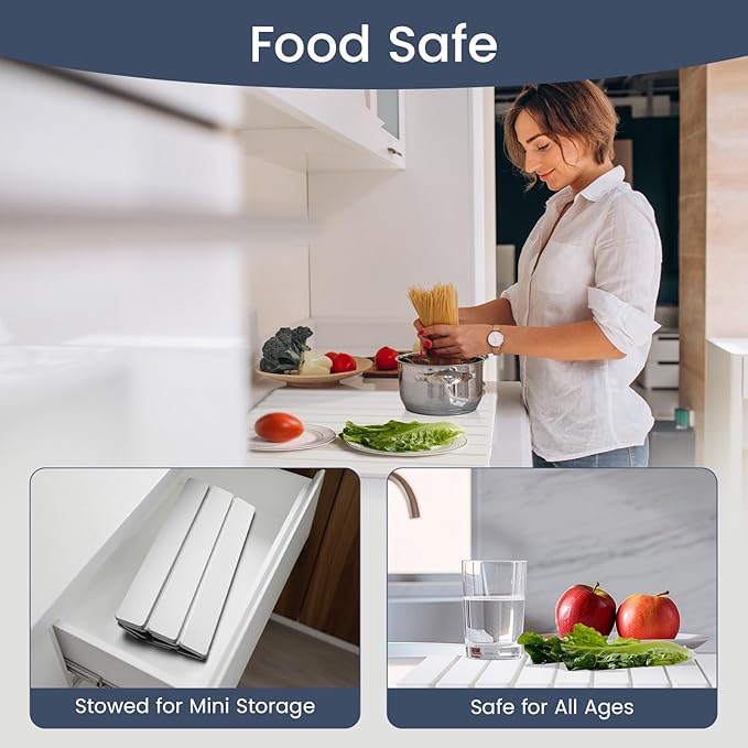 Meowoo Stone Drying Mat for Kitchen Counter, 15.7"x11.8" Foldable Diatomaceous - Image 6