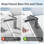 PoYang 24 inch Faucet Mat for Kitchen Sink Splash Guard, 7° Slope Silicone Sink - Image 7
