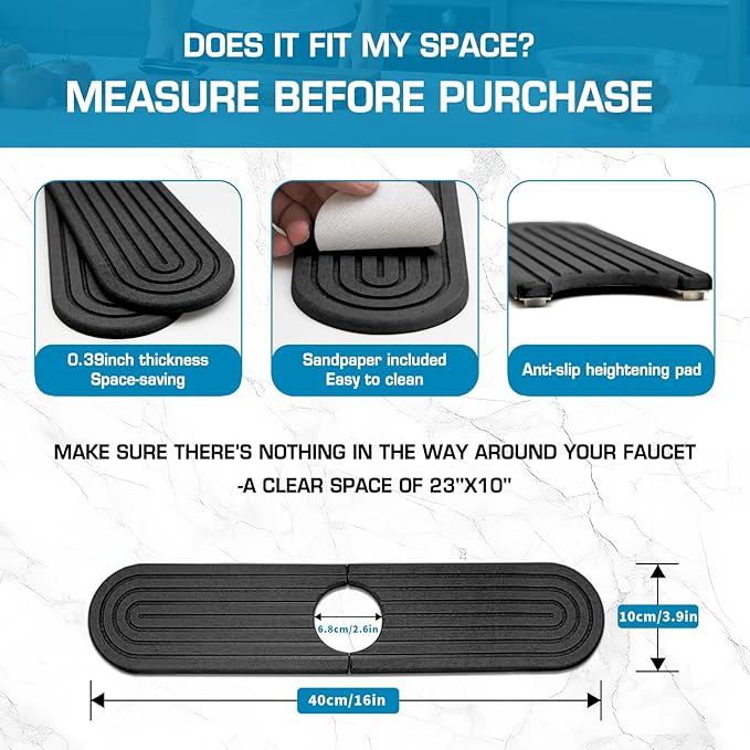 Diatomite Stone Faucet Mat For Kitchen Sink-Absorbent Fast Drying Stone Sink - Image 5