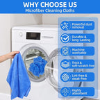6 Pack Microfiber Cleaning Cloths Extra Large 30" x 20", XL Rags Washable - Image 4