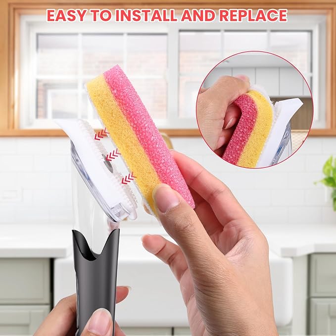 Soap Dispensing Replacement Dish Brush Storage Set - Image 6