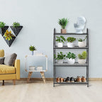 Plant Stand, 4 Tier Plant Shelf for Indoor Outdoor, Heavy Duty Metal Tall Plant Stands Holder Rack for Living Room Balcony and Garden, Black - Image 4