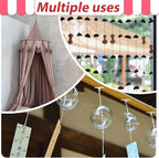100 Pack Ceiling Hooks Adhesive Removable Transparent Wall Hanger - Image 6