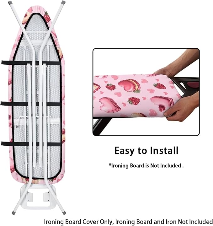 Heart Cake Ironing Board Cover Standard Size Strawberry Iron Board Cover - Image 4
