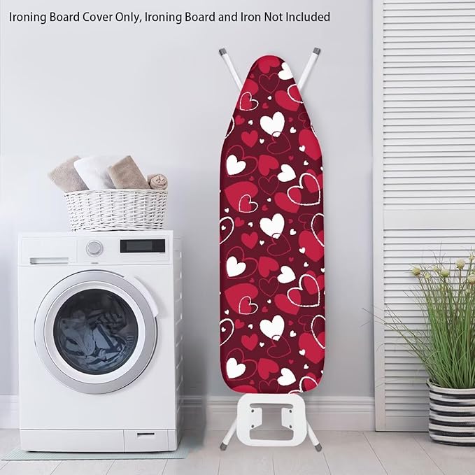 Heart Cute Ironing Board Cover Romantic Standard Size 15″x54″ Ironing Board - Image 3