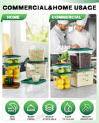 2QT NSF Food Storage Containers: 6 PCS Commercial Clear Square Food Storage - Image 3