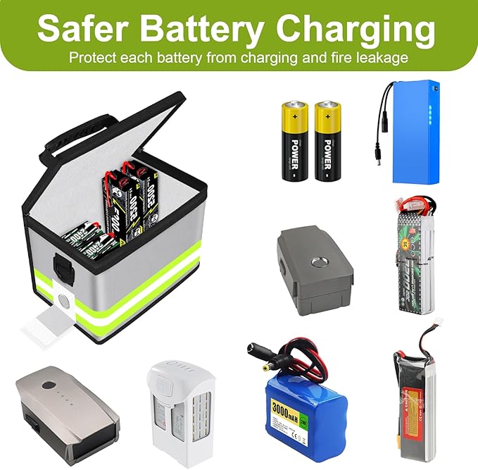 Upgraded Lipo Battery Fireproof Explosionproof Bag, 4 Layers of Heat Insulated - Image 3