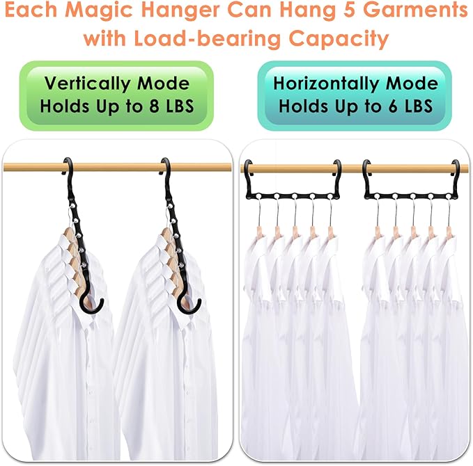 College Dorm Room Essentials, Magic Hangers Space Saving Clothes Hanger - Image 8