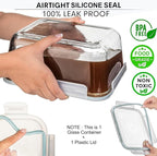 Razab 3300 ml / 112 oz Large Glass Food Storage Containers - Image 2