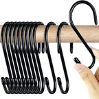 18 Pack Large S Hooks for Hanging, 4-1/2 inch Heavy Duty Rust-Free Closet S Hook by HiGift