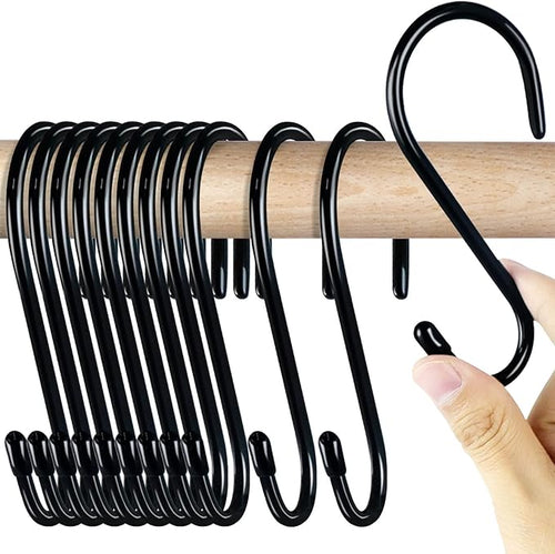 18 Pack Large S Hooks for Hanging, 4-1/2 inch Heavy Duty Rust-Free Closet S Hook by HiGift