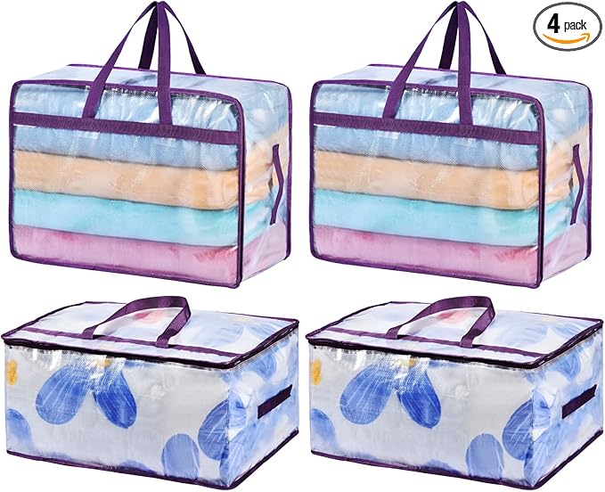20 Gallon Large Clear Blanket Storage Bags by ACNUSIK