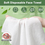 Face Towels Disposable, 12” x 10” Biobased Facial Towelettes, Large Soft & - Image 3