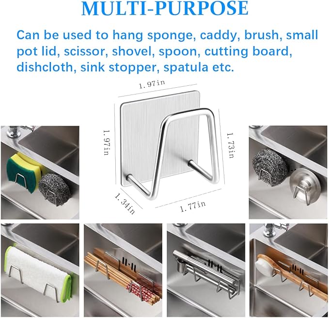 LYART 4Pcs Premium Sink Sponge Holder - Image 3