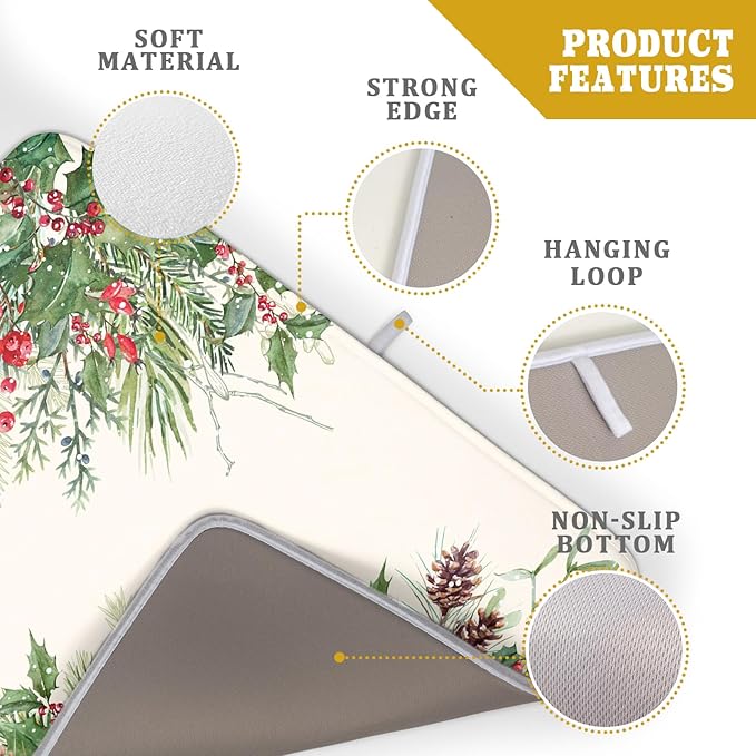 Giwawa Poinsettia Dish Drying Mat - Image 4