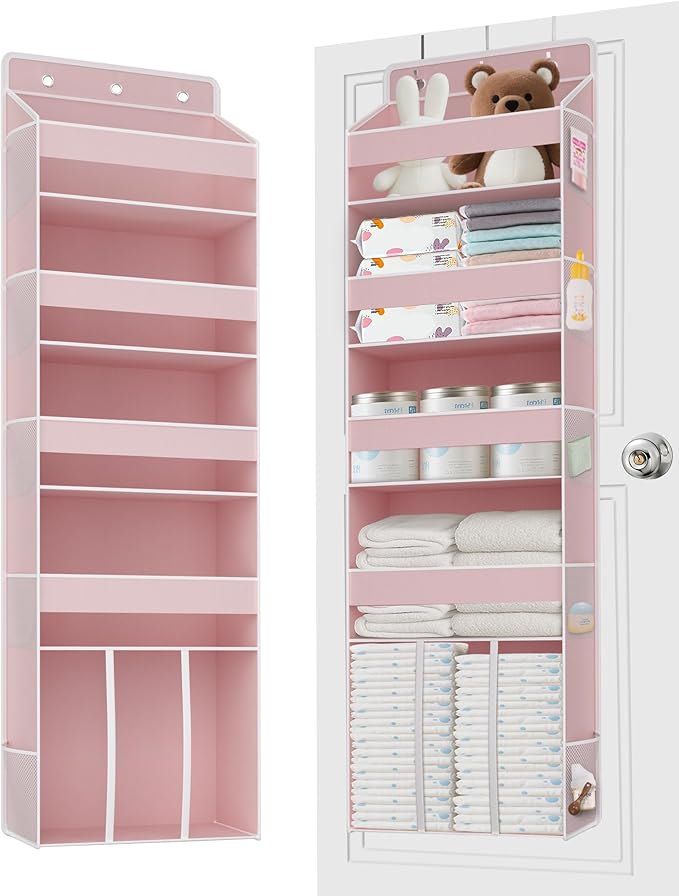 1 PC Pink Over the Door Organizer by TAHAVICE
