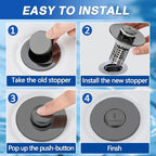 Sink Stopper Hair Catcher, Pop-up Sink Drain Strainer - Image 5