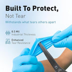 Raxwell Blue Nitrile Disposable Gloves - Image 4