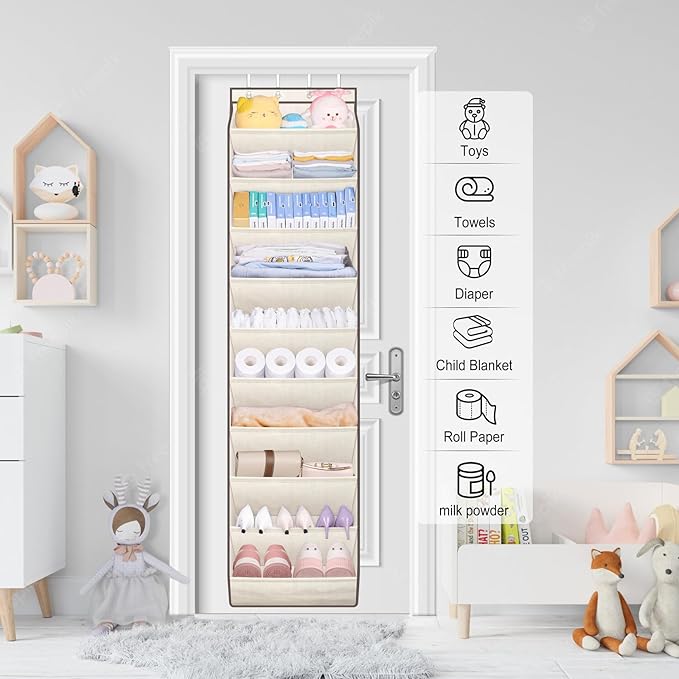 SLEEPING LAMB Shoe Rack for Door, Kids Door Shoe Organizer for Closet hanger - Image 7