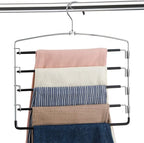 FeeraHozer Pants Hangers Non Slip 6 Pack Space Saving Hangers Multi-Layer Swing by Feerahozer