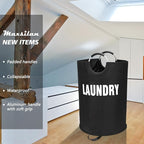 160L XX-Large Laundry Basket, Freestanding Tall Clothes Hamper, Collapsible - Image 2