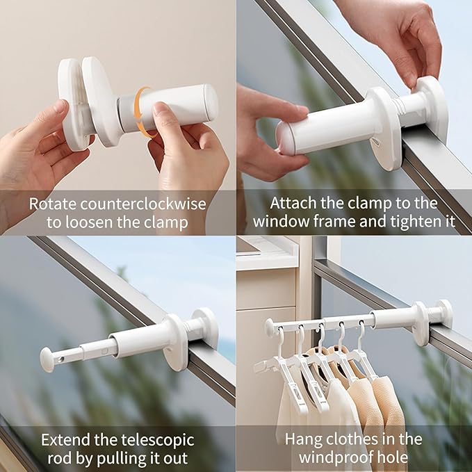 Retractable Clothes Hanger Set - Image 5