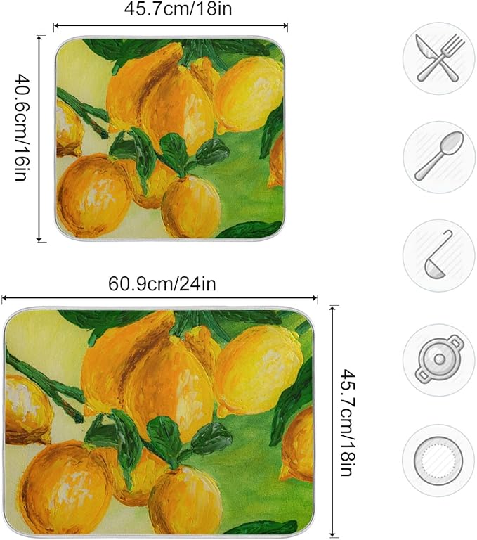 Absorbent Dish Drying Mat for Kitchen Counter - Image 3