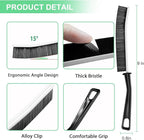 Crevice Cleaning Brush, Hard Bristle Grout Scrub Brushes Tool, Straw Cleaner - Image 2
