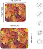 Colorful Autumn Maple Leaves Dish Drying Mat - Image 4