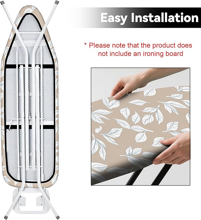 Floral Ironing Board Cover 17.7"x49", Standard Size Iron Board Covers - Image 2