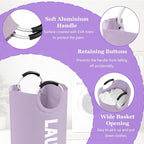 2Pack 95L Purple Collapsible Laundry Basket - Image 4