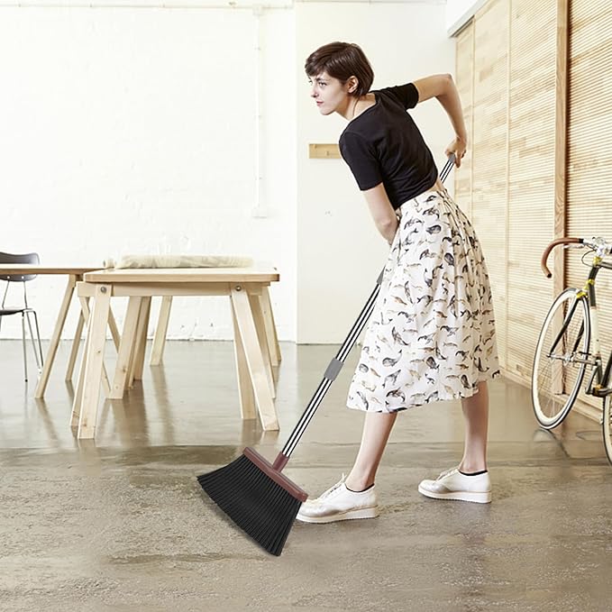 kelamayi Upgrade Broom and Dustpan Set, Self-Cleaning - Image 5
