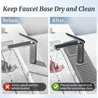 PoYang 17.7 inch Faucet Mat for Kitchen Sink Splash Guard, 7° Slope Silicone - Image 7