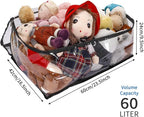 SGHUO Blanket Storage Bags 60L Extra Large Plastic Vinyl Clear Storage Bag - Image 7