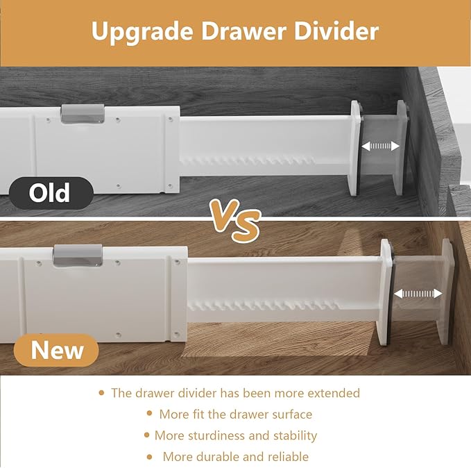 KABUM Upgrade Adjustable Drawer Divider Organizer Clothes Dresser Organizer - Image 5