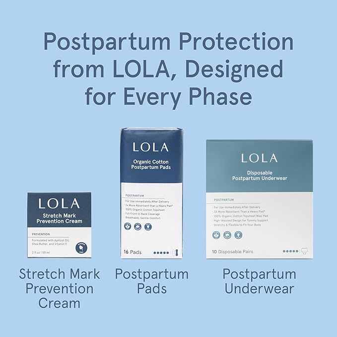 LOLA 100% Organic Cotton Postpartum Pads - Image 9