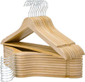 FairyHaus Wood Hangers 30 Pack, Smooth Finish Wooden Coat Suit Hangers by FairyHaus