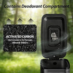 1.6 Gallon Black Bathroom Step Trash Can - Image 3