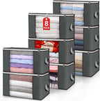 Large Storage Bags, 8 Pack Clothes Storage Bins Foldable Closet Organizers by BuddingJoy-BuildaJoyfulLifeforYou