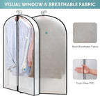 40" Clear Garment Bags for Hanging Clothes, Hanging Clothes Storage Suit Cover - Image 3