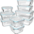 18 Piece Glass Food Storage Containers by SSALIENT