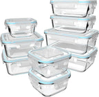 18 Piece Glass Food Storage Containers by SSALIENT