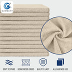 GLIMGLINT Brown Microfiber Cleaning Cloth, 12PK Reusable Cleaning Rags - Image 3
