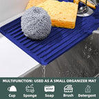 Faucet Mat for Kitchen Sink, Silicone Faucet Handle Drip Catcher Tray, Drying - Image 3