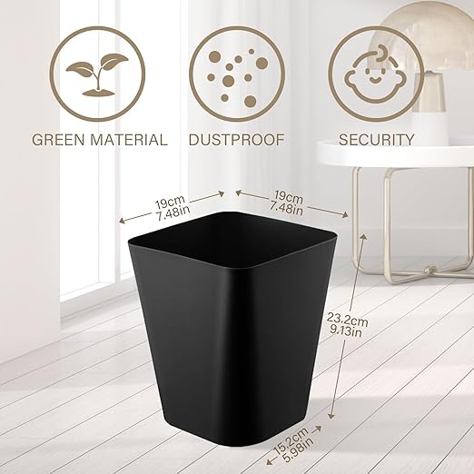 Amyhill 10 Pcs Small Trash Can 2 Gallon Plastic Garbage Can Small Waste Basket - Image 2