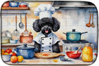 Caroline's Treasures DAC6303DDM Black Poodle The Chef Dish Drying Mat Absorbent by CarolinesTreasures