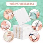 444PCS Square Cotton Pads for Face, Ultra Soft & Lint-Free & Textured, Facial - Image 2