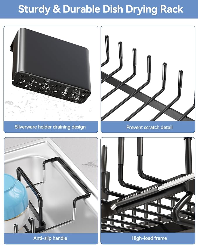 Small Dish Drying Rack in Sink, Expandable Dish Drainer Over Sink - Image 5