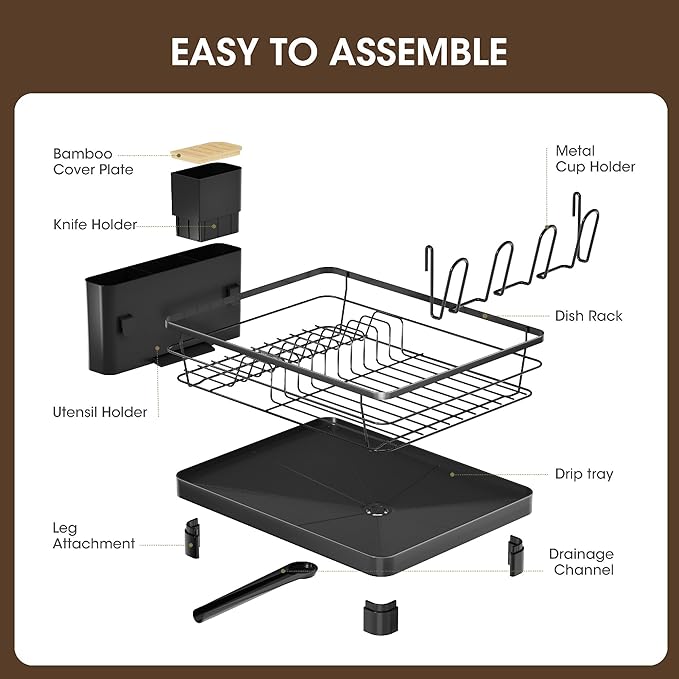 Runnatal Dish Drying Rack, Stainless Steel Dish Rack - Image 6
